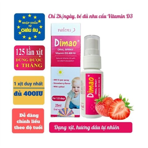 Vitamin D3 Dimao dạng xịt 25ml (125 ngày) 1